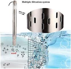 2 Pompes à eau de puits profond submersibles à vis en acier inoxydable 220V/60Hz 5