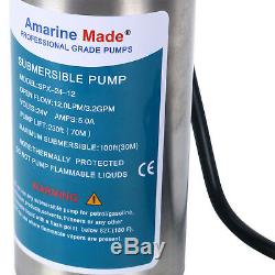 24v Inoxydable Shell Submersible 3.2gpm 4 Puits Profond Eau DC Pompe / Batterie Solaire