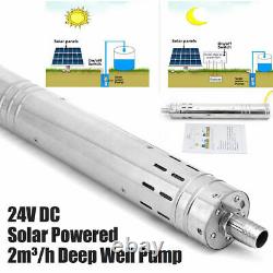 24v Solar Photovaltaic Powered Water Pump 284w 2m3/h 40m Deep Well Submersible