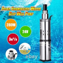 250w 24v Solaire 3m³/h Power Water Pump Farm Ranch Submersible Bore Hole Deep Well