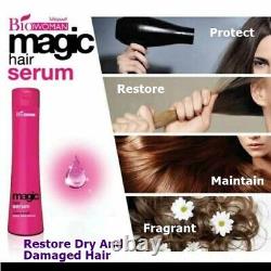 2x Biowoman Magic Hair Serum Restore Cheveux Secs Et Endommagés Retour Bonne Santé 250ml