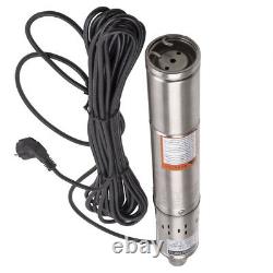 3 Elettropompa Pompa Sommersa Per Pozzi Da 1020 L/h 250 W 75 M En Acciaio Inox