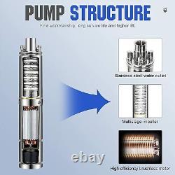 3 dans le contrôleur MPPT Pompe à eau solaire 140W-900W Pompe de puits profond Pompe submersible