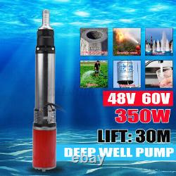 350w Vis Submersible DC 48v/60v 99 Ft Débit D’eau 3-5m³/h Puits Profond