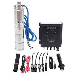 36V 3 Pompe de puits solaire profond en acier inoxydable Kits de contrôleur à vis submersible pour ferme.