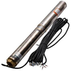 4 1.1kw Forage Deep Well Water Submersible Electric Pump + 20m Cable Head 54m