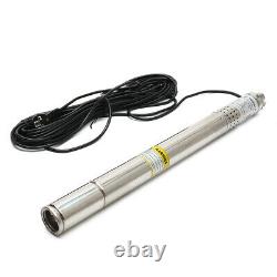 50mm Bore Submersible 0,5 HP Water Farm Garden Pompe À Puits Profond180ft 8gpm 220v