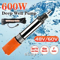 600w 48v / 60v 3m³ / H 45m Pompe À Eau Solaire Max Lift Deep Well Pompe Submersible