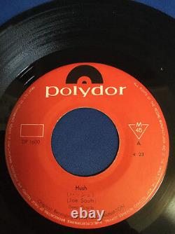 Deep Purple Hush 7 Vinyl Dp-1600 Richie Blackmore Jon Lord Fumer Sur L'eau