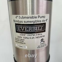 Everbilt 1/2 HP Submersible 2-wire Motor 10 Gpm Deep Well Pompe À Eau Potable