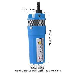 HG (Bleu) Pompe à eau solaire submersible, 230 pieds de levage, pompe à eau de puits profond de 6,5 litres.