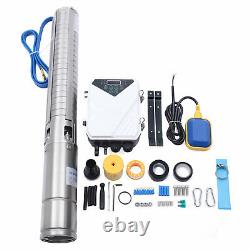 Kit de pompe à eau solaire de puits profond DC 2HP et contrôleur submersible MPPT 110V 4