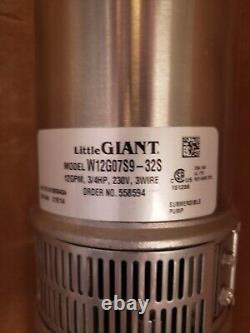 Petit Géant W12G07S9-32S 3/4 HP, 230V 12GPM 3W 1 Ph 9Stg Pompe de puits profond