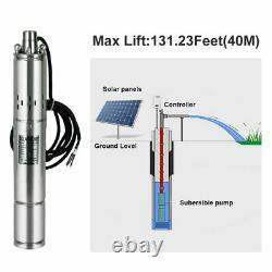 Pompe À Eau Solaire Deep Bore Well Submersible Avec Contrôleur Mppt 400w 500w 600w