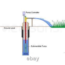 Pompe à eau de forage submersible NNEMB 2HP en acier inoxydable pour l'irrigation de puits profond 240V
