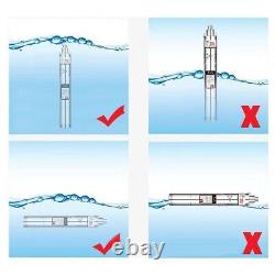 Pompe à eau de puits profond électrique de 3 pouces 110V Débit 1,8m³/h Hauteur de pompage 80m