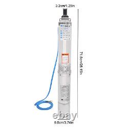 Pompe à eau de puits profond en acier inoxydable 1HP Pompe submersible pour puits profond 3420RPM 750W