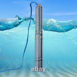 Pompe à eau de puits profond immergée, 110v, 24 Gpm, 295ft, acier inoxydable