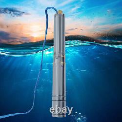 Pompe à eau de puits profond immergée, 110v, 24 Gpm, 295ft, acier inoxydable