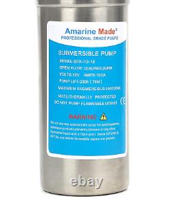 Pompe à eau de puits profond submersible Amarine Made 12V DC 3,2 GPM 4 10A / Alternative