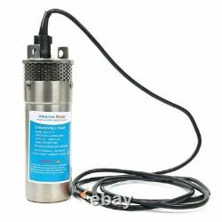 Pompe à eau de puits profond submersible à coque en acier inoxydable 12V 10A 3.2GPM avec batterie solaire