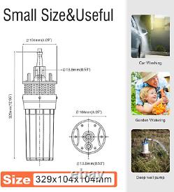 Pompe à eau de puits profond submersible avec câble de 10 pieds 1,6 GPM 4'' 5A, hauteur de levage maximale 230 pieds/7 mètres