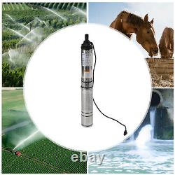 Pompe à eau de puits profond submersible en acier inoxydable 110V 0,5HP 157ft 16GPM