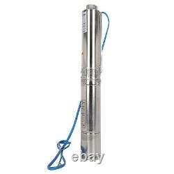 Pompe à eau en acier inoxydable 30 GPM 196,8 pieds 1HP 115V Pompe submersible pour puits profond US