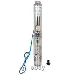 Pompe à eau en acier inoxydable 30 GPM 196,8 pieds 1HP 115V Pompe submersible pour puits profond US