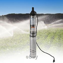 Pompe à eau immergée de puits profond en acier inoxydable de 110v 370w 0.5hp pour une large gamme