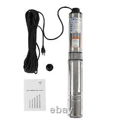 Pompe à eau immergée de puits profond en acier inoxydable de 110v 370w 0.5hp pour une large gamme