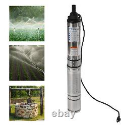 Pompe à eau immergée pour puits profonds en acier inoxydable 110V 0.5HP 157ft 16GPM Nouveau