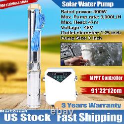 Pompe à eau solaire DC 24V / 48V immergée pour puits profond pour l'irrigation agricole et ranch