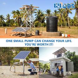 Pompe à eau solaire WBS Hybrid 3 Deep Well 1HP avec turbine en acier inoxydable et profondeur de 311 pieds, submersible 750W