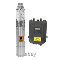 Pompe à eau solaire immergée DC Deep Bore Well 24V 210W avec kit de contrôleur MPPT