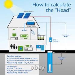 Pompe à eau solaire immergée hybride 4 AC/DC pour puits profond de 1500W 2HP contre la sécheresse