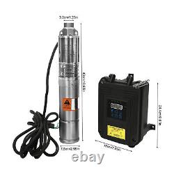 Pompe à eau solaire submersible DC Deep Bore Well 24V 210W avec kit de contrôleur MPPT