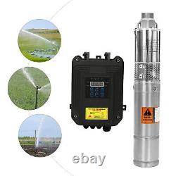 Pompe à eau solaire submersible DC Deep Bore Well 24V 210W avec kit de contrôleur MPPT