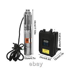 Pompe à eau solaire submersible DC Deep Bore Well 24V 210W avec kit de contrôleur MPPT