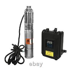 Pompe à eau solaire submersible DC Deep Bore Well 24V 210W avec kit de contrôleur MPPT