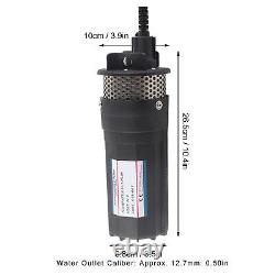 Pompe à eau solaire submersible (noire) 230ft Lift 6.5L Pompe à eau de puits profond.