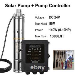 Pompe à eau solaire submersible pour puits profonds, 140W-900W avec contrôleur MPPT