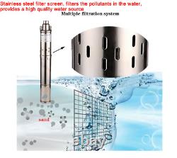 Pompe à eau submersible SHYLIYU 3.5 500W à vis pour puits profond 220V/50Hz US