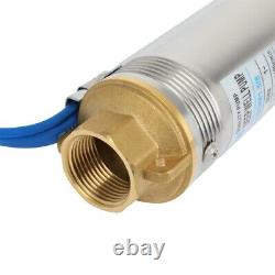 Pompe à eau submersible de 1 pouce pour puits profond de 110V-120V 1/3HP avec câble bleu