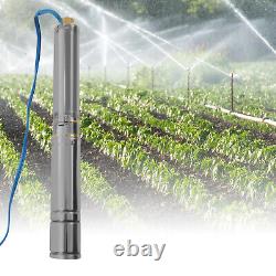 Pompe à eau submersible de puits profond en acier inoxydable 3.8 1100w pour jardin et étang