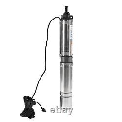 Pompe à eau submersible pour puits profond en acier inoxydable 110v 0.5HP 16GPM 157ft