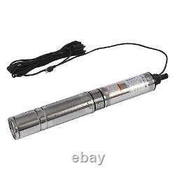 Pompe à eau submersible pour puits profond en acier inoxydable 110v 0.5HP 16GPM 157ft