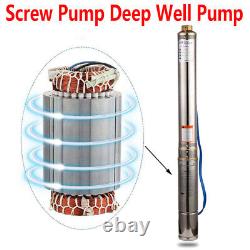 Pompe à vis de 2 pouces, pompe immergée pour puits profond, pompe à eau pour maison et piscine 370 W NEUF