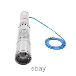 Pompe de puits d'eau de 1HP en acier inoxydable Pompe submersible de puits profond 3420 tr/min 750W NEUF