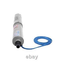 Pompe de puits d'eau de 1HP en acier inoxydable Pompe submersible de puits profond 3420 tr/min 750W NEUF